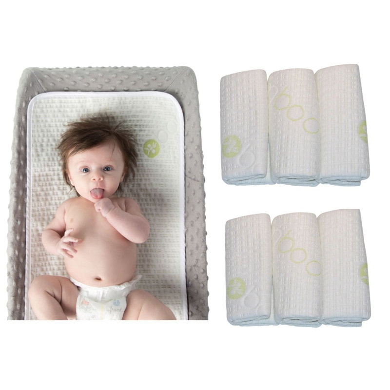Matelas à langer en rayonne de bambou, paquet de 6