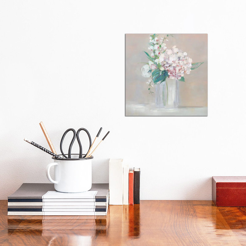 «Simply Elegant Coral Berry I» par Sally Swatland - reproduction d'art, Pas de tapis, Toile tendue