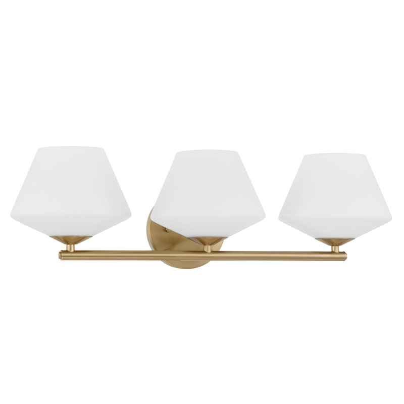 Hunter Celestial Valley 3 Light Bathroom Vanity Wall Light Fixture, Gold