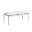 Banc fixe d'extérieur en aluminium avec coussin en tissu Sunbrella