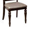 Chaise d'appoint rembourrée Anlin en brun foncé