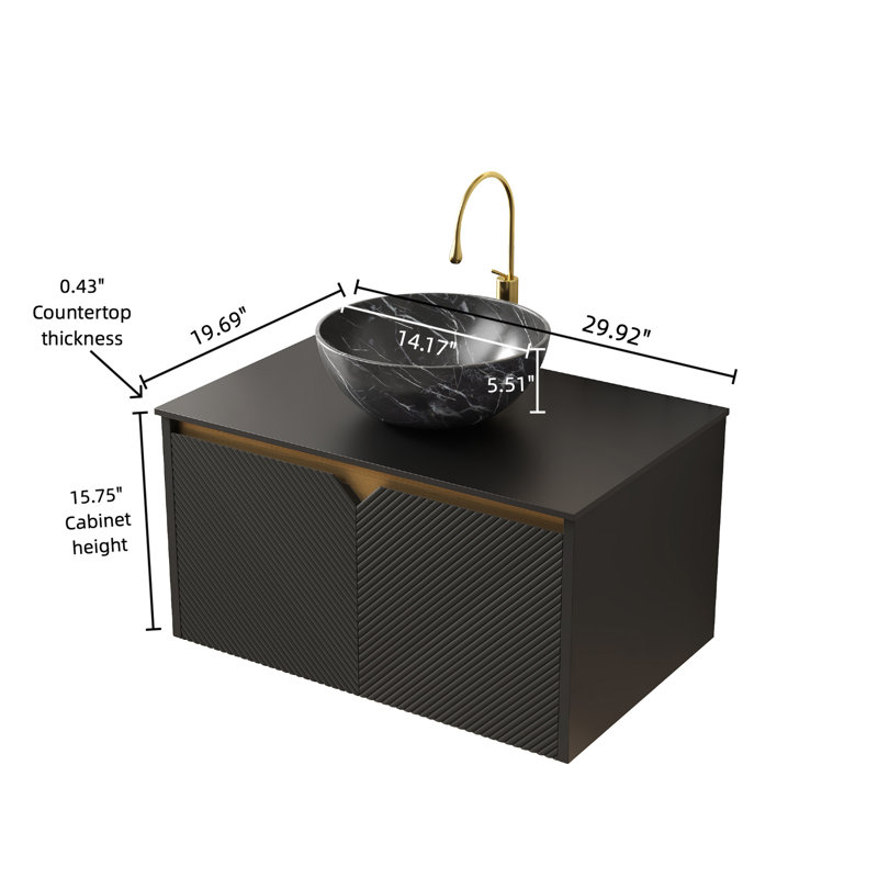 Ensemble de meuble-lavabo et lavabo Ruben, 30"