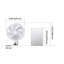 Ventilateur mural de 8,5 po, ventilateur suspendu oscillant avec télécommande, flux d'air puissant de 10 pi, moteur à courant continu, 4 vitesses et minuterie, inclinaison verticale automatique de 90 ° horizontale et manuelle, idéal pour la maison, le bureau, le véhicule récréatif