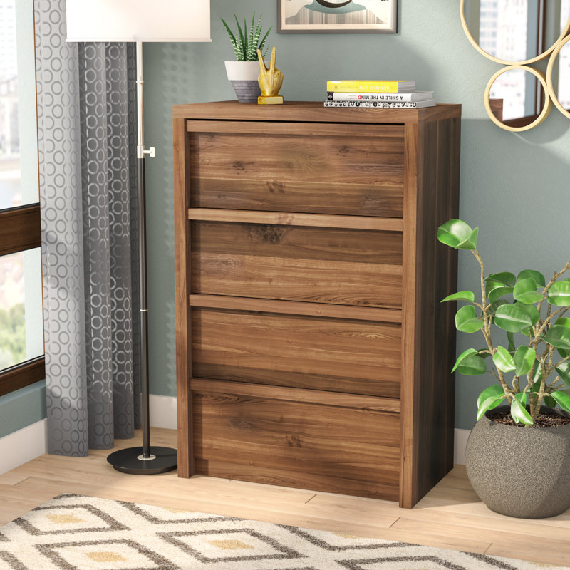Posner 4 - Drawer Dresser, Grand Walnut