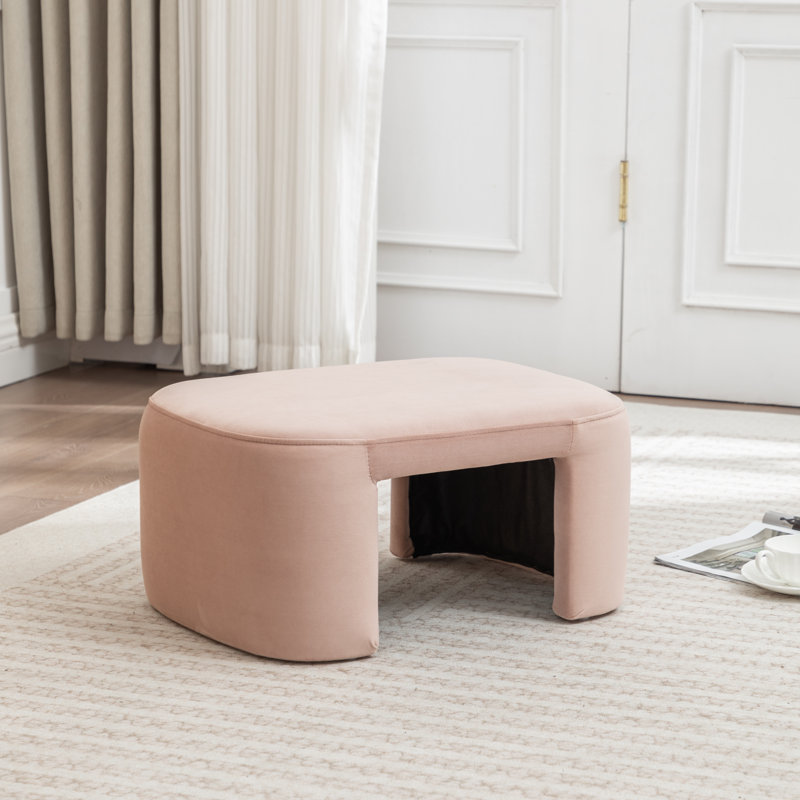 Repose-pieds Havenhill, Rose, Velours
