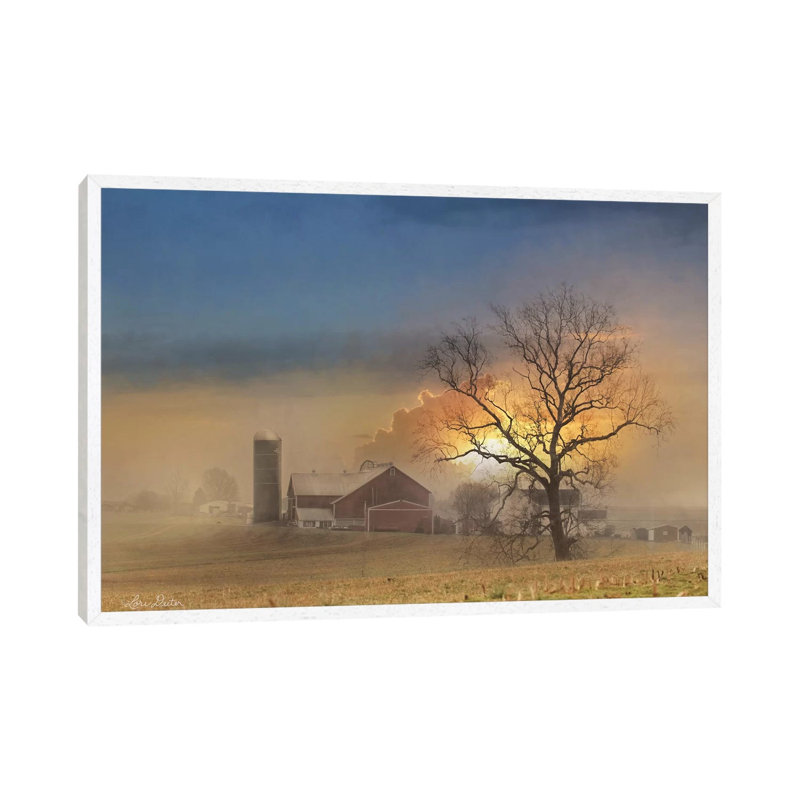 Stormy Weather by Lori Deiter - Print on Canvas, 45.72cm H x 66.04cm W x 3.81cm D, White Framed