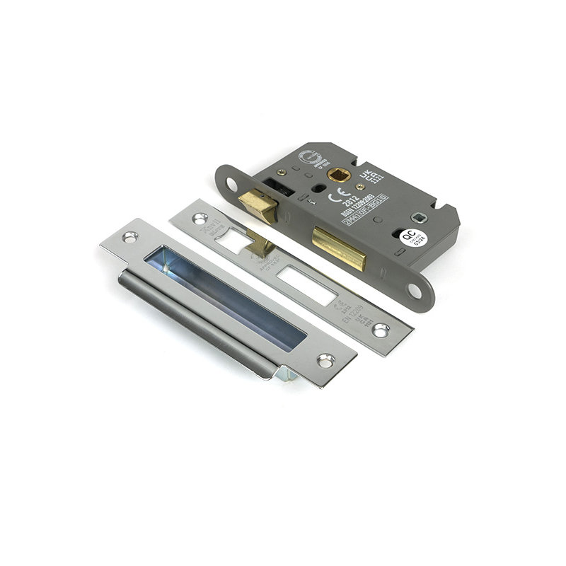 Heavy Duty Bathroom Lock, Polished Chrome