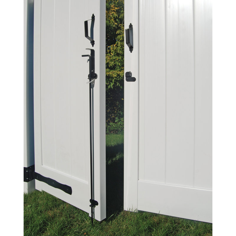 Black Steel Standard Drop Rod Gate Hardware Set