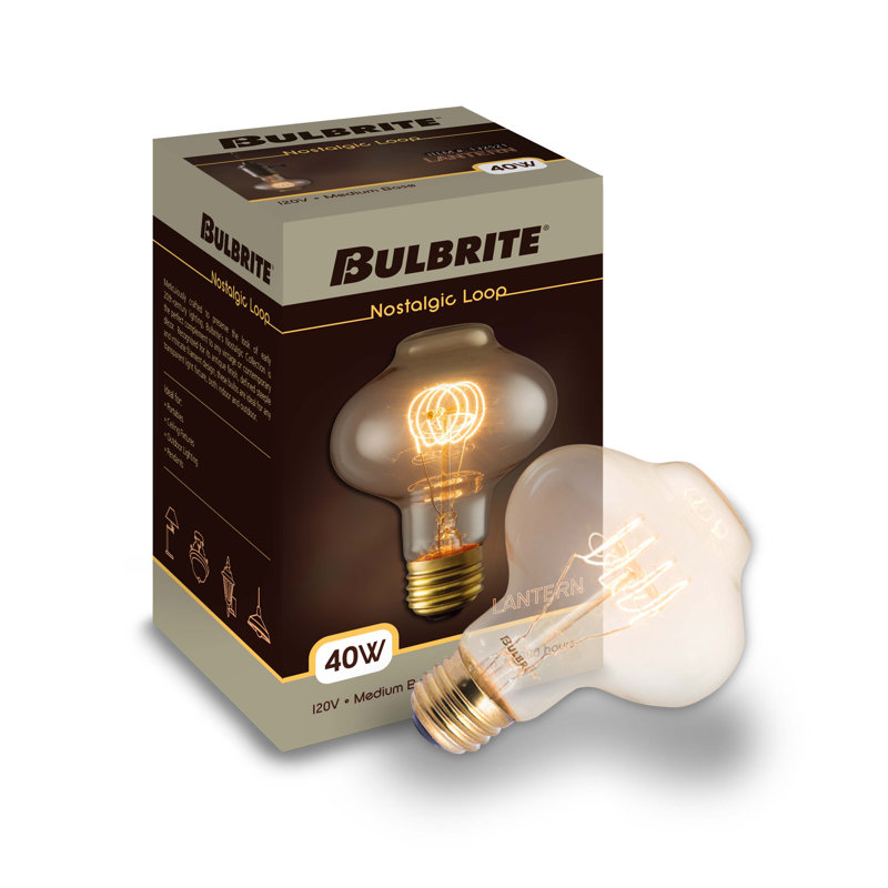 40 Watt BT27 Incandescent, Antique Dimmable Light Bulb, (2200K) E26/Medium (Standard) Base
