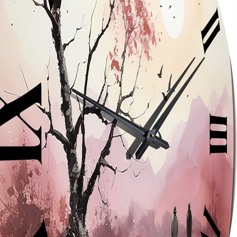Horloge murale avec art contemporain, Très grand