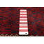 Tapis rouge foncé Teimani 3 pi 9 po x 6 pi 11 po