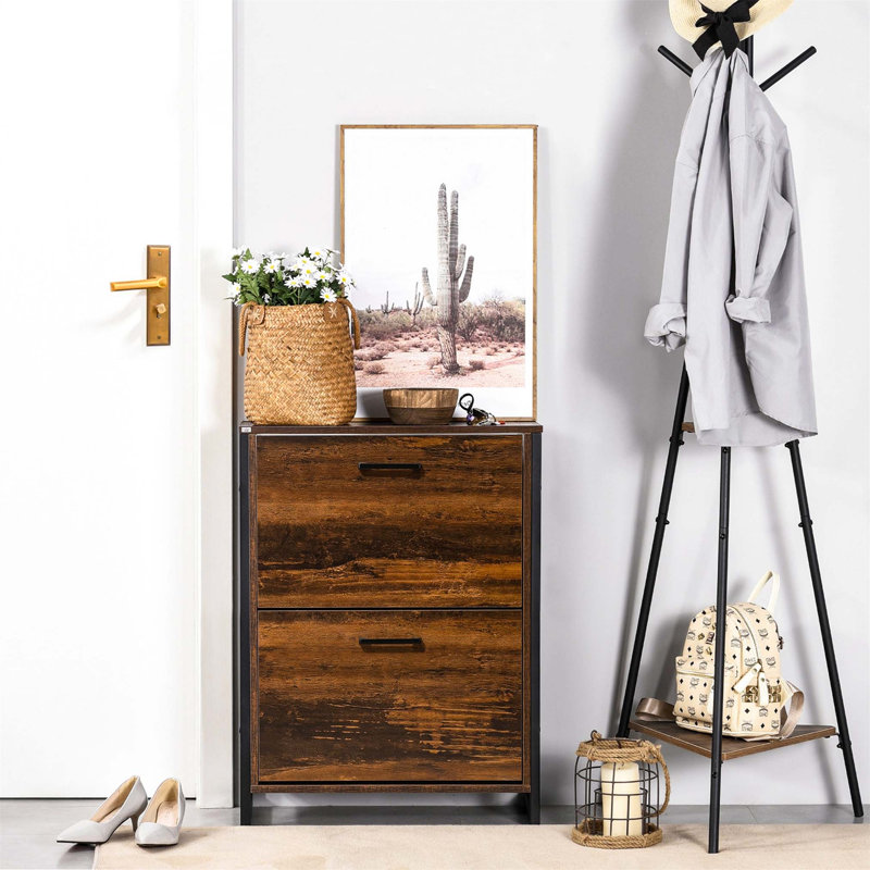 12 Pair Flip Down Shoe Storage