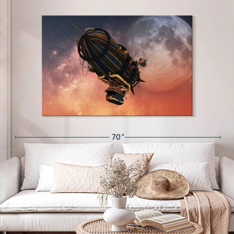 Mehar Steampunk Zeppelin, 34" H x 51" W