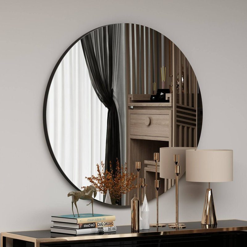Peerson Mirror, Black, 70cm H x 2.20cm W
