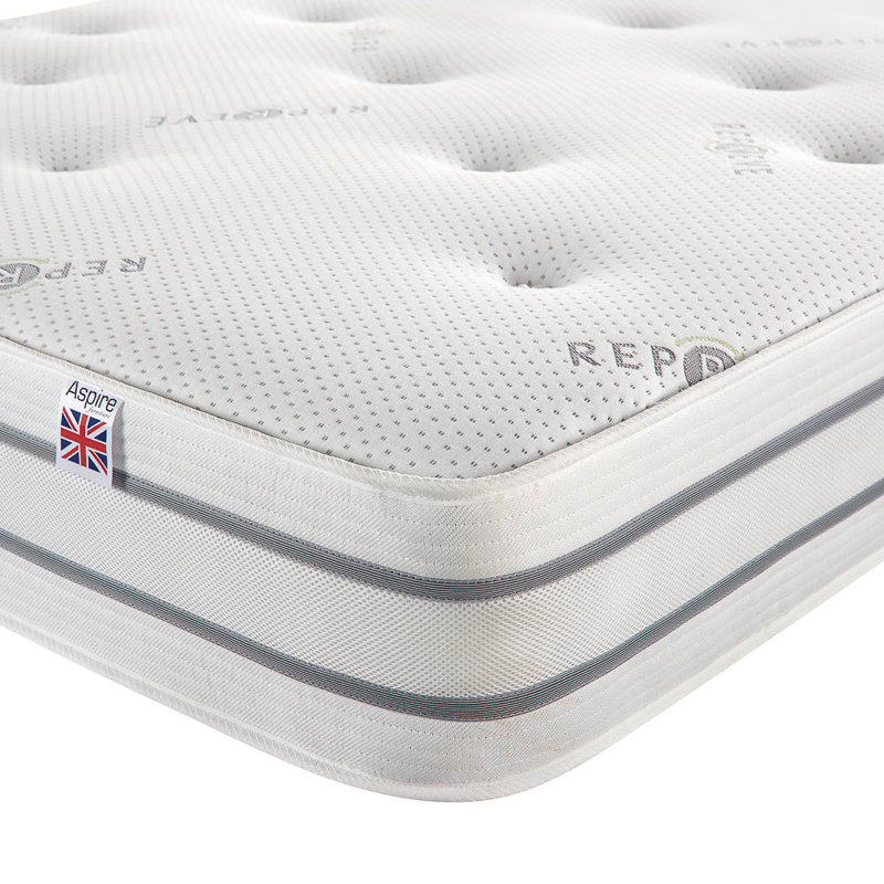 Eco Reprieve Dual Sided Pocket+ Aspire Pocket Sprung Mattress, Single (3')