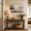 Winter Stillness - Paysage de campagne enneigée, art mural sur toile-129463057