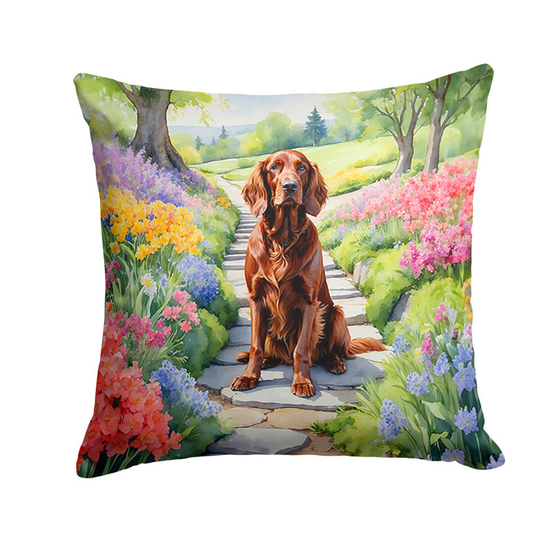 Coussin décoratif intérieur / extérieur Spring Path, H 14 po x l 14 po