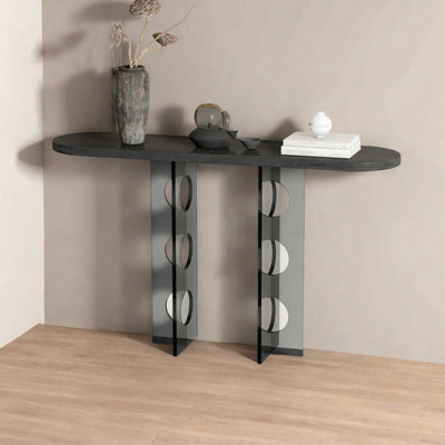 Console moderne en bois massif acrylique
