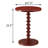 Red Round Wooden Side Table-404604757