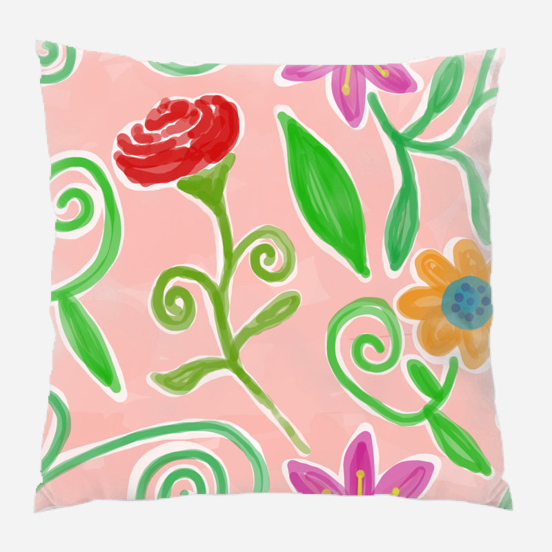Witkowski Outdoor Square Pillow Cover & Insert, Microsuede, Indoor