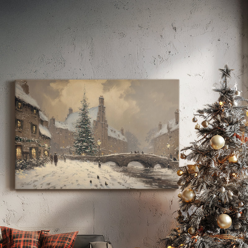 Pale Winter Snow Whisper - toile tendue avec châssis de qualité supérieure, H 18 po x l 12 po