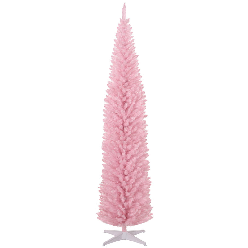 Arbre de Noël artificiel 8 pi HOMcom, Rose