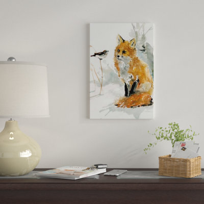 «Fox and Friend» par Carol Robinson - estampe numérique sur toile tendue avec châssis