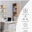 Bureau de conversion mural pliable, bureau flottant multifonctionnel avec tablette de rangement, blanc