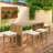 5 Pieces Outdoor Bar Set Included 1 Height Table & Four Stools With Cushions