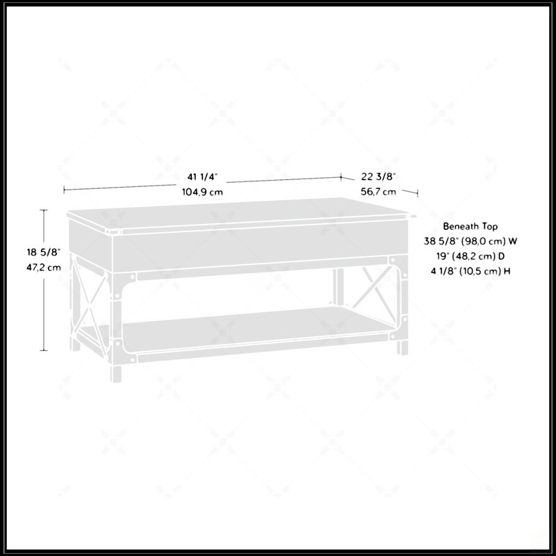 Table basse à plateau relevable