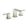 Low Arc Widespread Bathroom Faucet with Drain Assembly