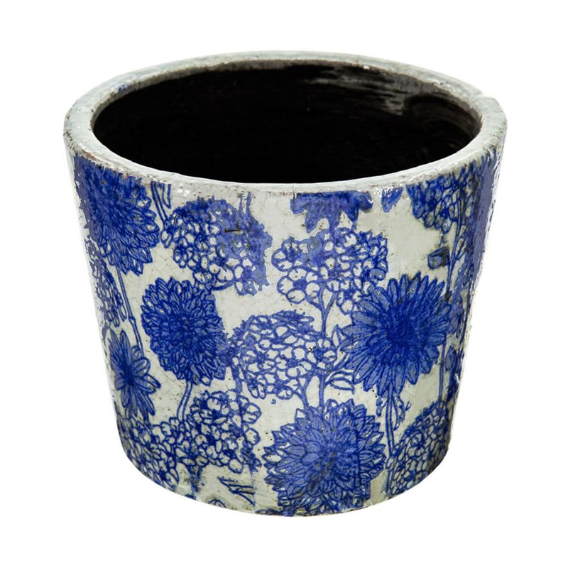 Charlotte Distressed Blue Terracotta Planter Set