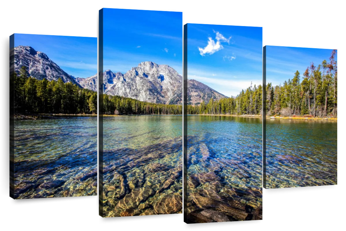 Loon Peak® Lake In Front Of Grand Teton | Wayfair