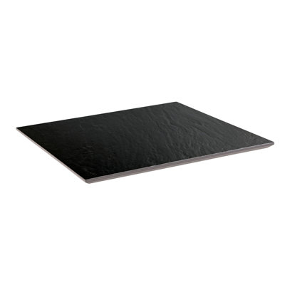 24" x 24",Subtle Textured Surface Black Sintered Stone Table Top for Indoor/Outdoor Use