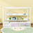 Wood Canopy Montessori Floor Bed With Shelves And Guardrails-1107524675-1107524677