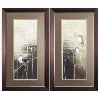 Sparrows Dusk Framed Print Set