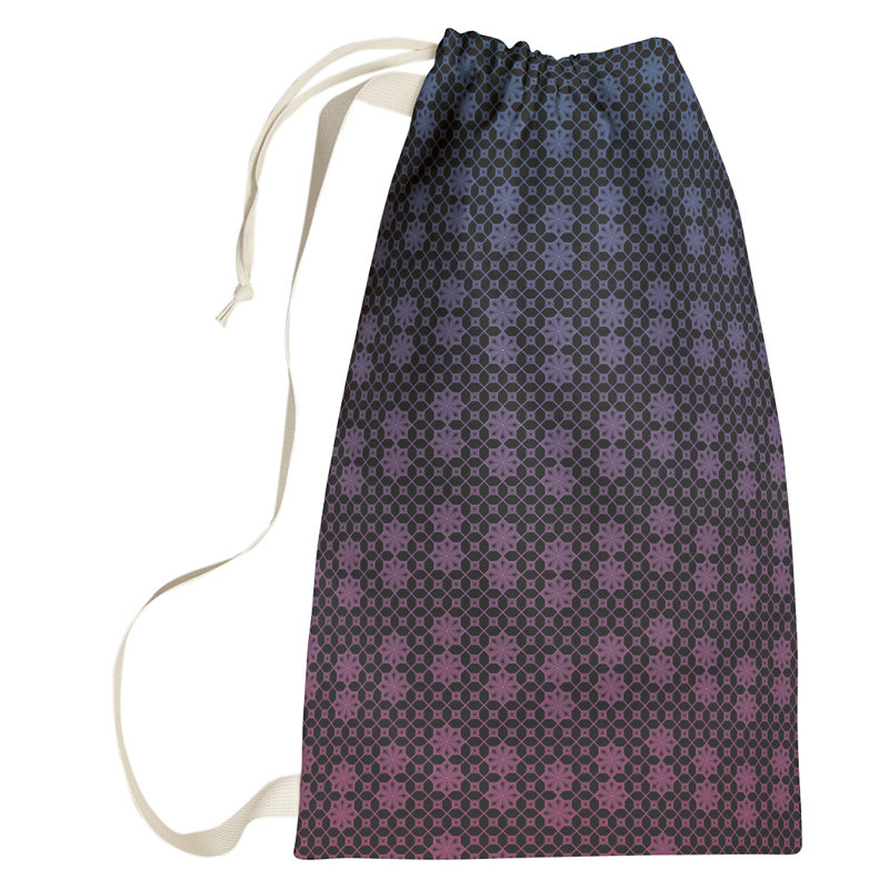 Leffel Laundry Hamper with Handles, Large (76.5" H x 29.5" W x 1.5" D), Blue/Pink