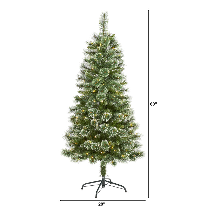 Lighted Artificial Christmas Tree, 5' H
