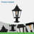 Outdoor Post Lantern - Black Aluminum, Weather-Resistant, Hardwired For Garden & Yard