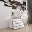 Commode sans poignée à 10 tiroirs commode, rangement polyvalent | Blanc | Bois d'ingénierie