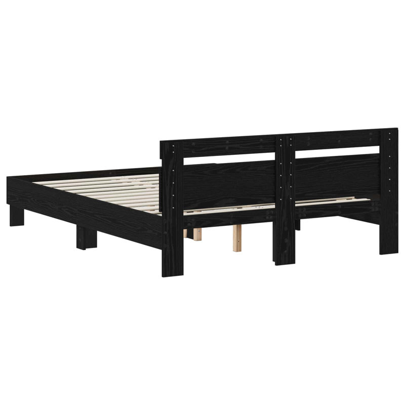 Bed, Small Double (4'), Black Oak