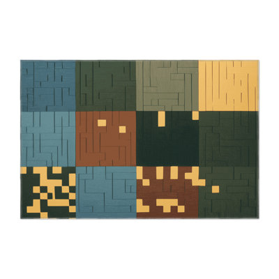Earth Grid Harmony Indoor And Outdoor Area Rug