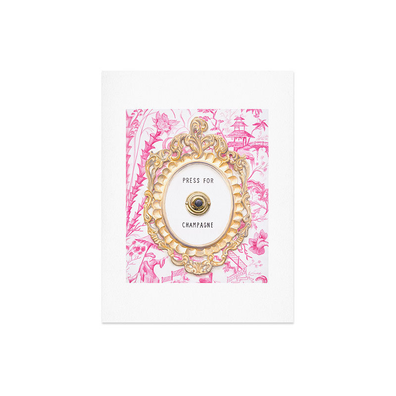 «Lisa Golightly Press For Champagne», reproduction d'art sans cadre, H 24 po x l 18 po