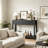 39.4'' Fluted Console Table with Drawers, Narrow Entryway Table with Storage Shelf-1995411081