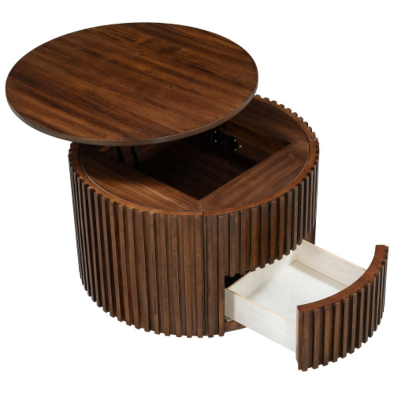 Table basse 29,8 po Mid Century Modern, Brown