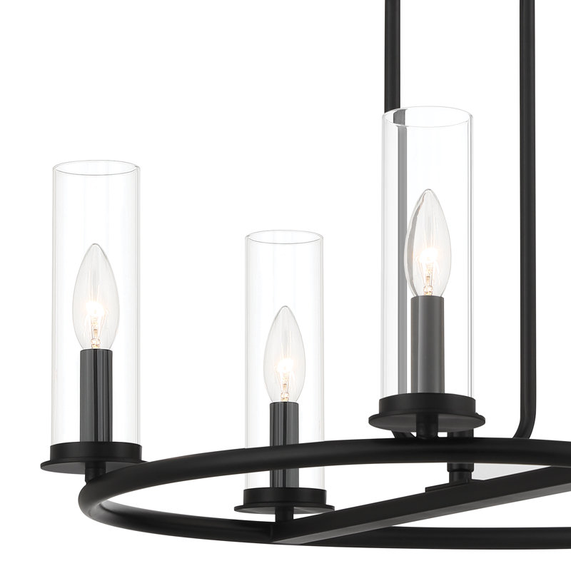 Lustre 5 lumières Serse, Noir mat