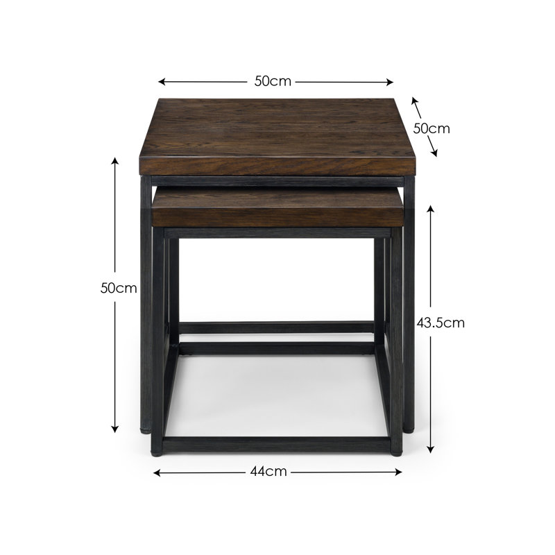 Perrott Frame Nesting Tables, Dark Oak