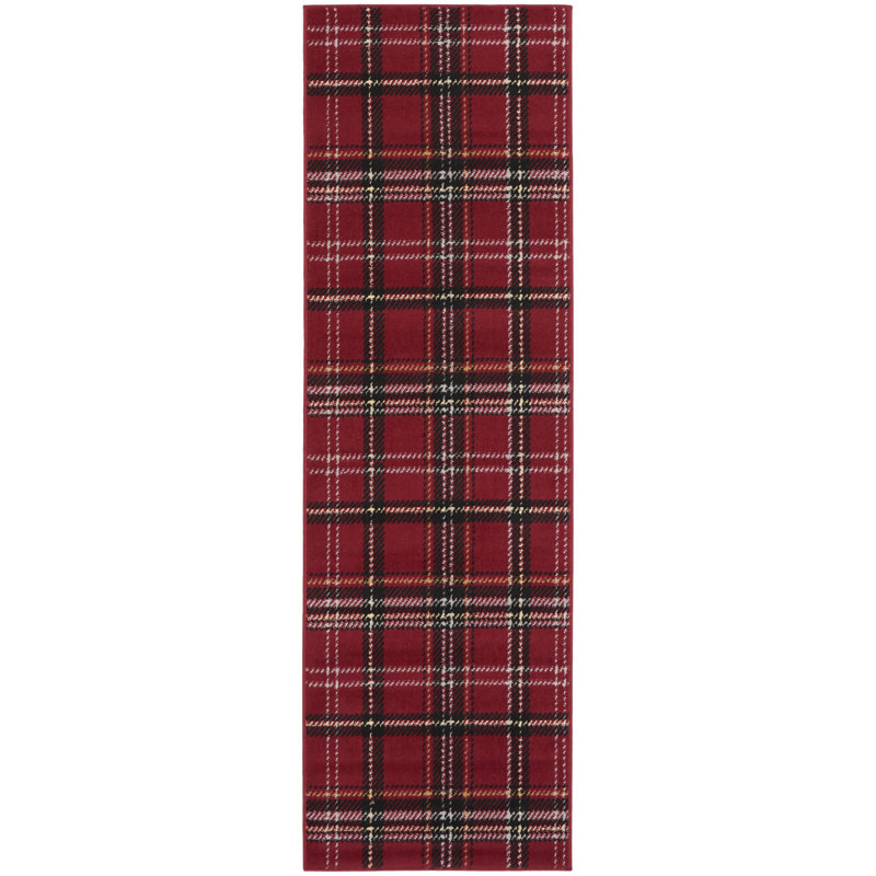Tapis rouge Bo Bo, Tapis de couloir 2 pi 3 po x 7 pi 6 po