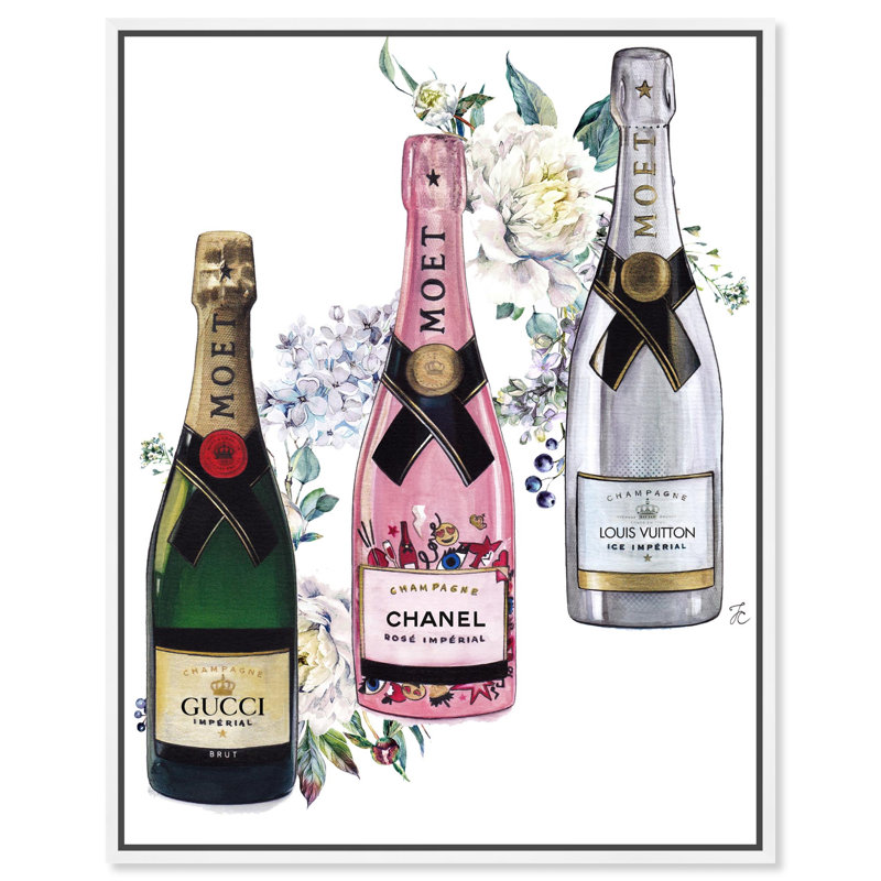 Doll Memories - Champagne , H 16 po x l 11 po, Cadre flottant blanc