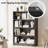 Grey Bookshelf For Bedroom 4 Shelf Office Bookcase 48 Inches Tall Modern Wood Bookshelf For Living Room 4 Tier Wide Manga Bookshelves Library Bookcase